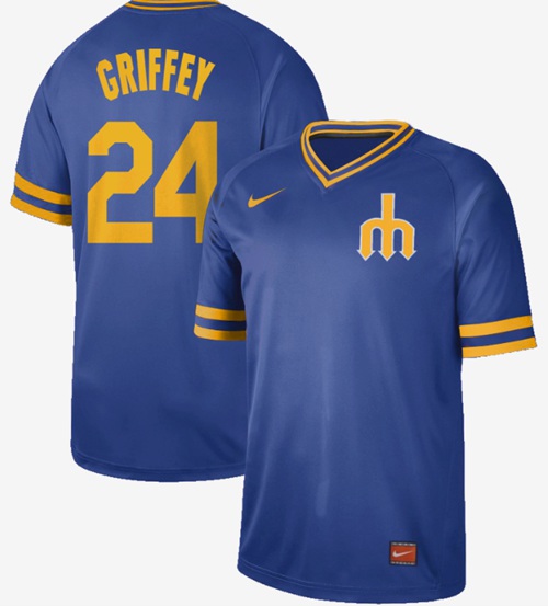 Nike Mariners #24 Ken Griffey Royal Authentic Cooperstown Collection Stitched MLB Jersey Nike Mariners #24 Ken Griffey Royal Authentic Cooperstown Collection Stitched MLB Jersey