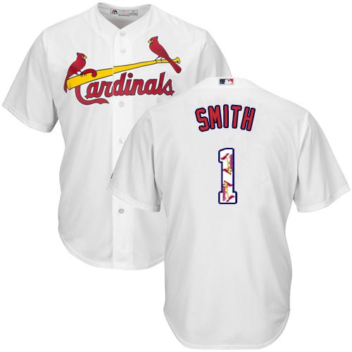 Cardinals #1 Ozzie Smith White Team Logo Fashion Stitched MLB Jersey Cardinals #1 Ozzie Smith White Team Logo Fashion Stitched MLB Jersey