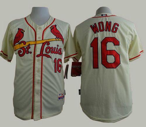 Cardinals #16 Kolten Wong Cream Cool Base Stitched MLB Jersey Cardinals #16 Kolten Wong Cream Cool Base Stitched MLB Jersey