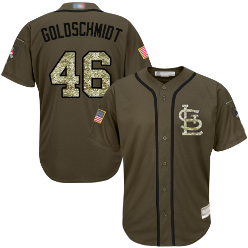 Cardinals #46 Paul Goldschmidt Green Salute to Service Stitched MLB Jersey Cardinals #46 Paul Goldschmidt Green Salute to Service Stitched MLB Jersey
