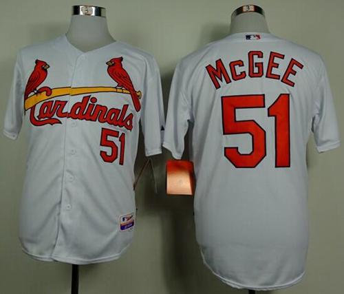 Cardinals #51 Willie McGee White Cool Base Stitched MLB Jersey Cardinals #51 Willie McGee White Cool Base Stitched MLB Jersey