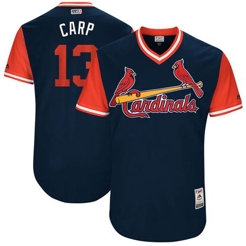 Cardinals #13 Matt Carpenter Navy "Carp" Players Weekend Authentic Stitched MLB Jersey Cardinals #13 Matt Carpenter Navy "Carp" Players Weekend Authentic Stitched MLB Jersey