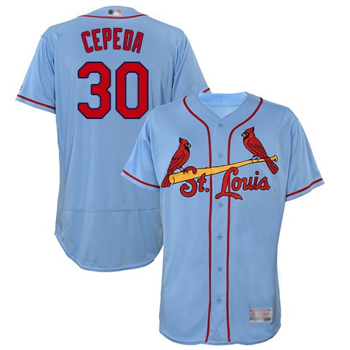 Cardinals #30 Orlando Cepeda Light Blue Flexbase Authentic Collection Stitched MLB Jersey Cardinals #30 Orlando Cepeda Light Blue Flexbase Authentic Collection Stitched MLB Jersey