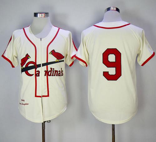 Mitchell And Ness 1946 Cardinals #9 Enos Slaughter Cream Throwback Stitched MLB Jersey Mitchell And Ness 1946 Cardinals #9 Enos Slaughter Cream Throwback Stitched MLB Jersey