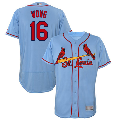 Cardinals #16 Kolten Wong Light Blue Flexbase Authentic Collection Stitched MLB Jersey Cardinals #16 Kolten Wong Light Blue Flexbase Authentic Collection Stitched MLB Jersey