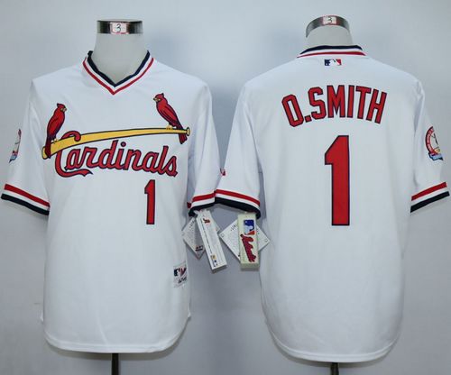 Cardinals #1 Ozzie Smith White 1982 Turn Back The Clock Stitched MLB Jersey Cardinals #1 Ozzie Smith White 1982 Turn Back The Clock Stitched MLB Jersey