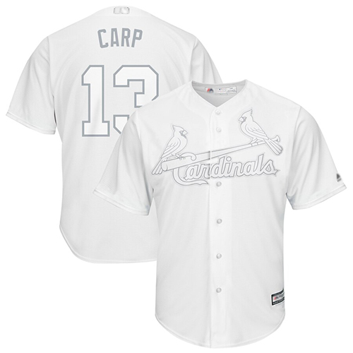 Cardinals #13 Matt Carpenter White "Carp" Players Weekend Cool Base Stitched MLB Jersey Cardinals #13 Matt Carpenter White "Carp" Players Weekend Cool Base Stitched MLB Jersey