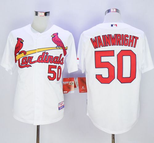 Cardinals #50 Adam Wainwright White Stitched MLB Jersey Cardinals #50 Adam Wainwright White Stitched MLB Jersey