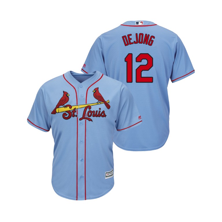 Cardinals #12 Paul DeJong Horizon Blue Alternate 2019 Cool Base Stitched MLB Jersey Cardinals #12 Paul DeJong Horizon Blue Alternate 2019 Cool Base Stitched MLB Jersey