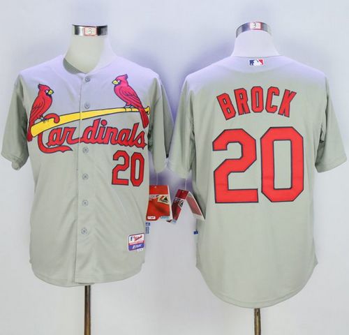 Cardinals #20 Lou Brock Grey Cool Base Stitched MLB Jersey Cardinals #20 Lou Brock Grey Cool Base Stitched MLB Jersey