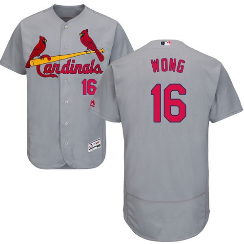 Cardinals #16 Kolten Wong Grey Flexbase Authentic Collection Stitched MLB Jersey Cardinals #16 Kolten Wong Grey Flexbase Authentic Collection Stitched MLB Jersey