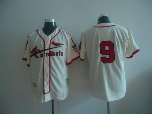 Mitchell And Ness Cardinals #9 Roger Maris Cream Throwback Stitched MLB Jersey Mitchell And Ness Cardinals #9 Roger Maris Cream Throwback Stitched MLB Jersey