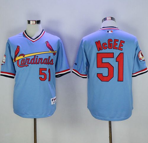 Cardinals #51 Willie McGee Blue Cooperstown Throwback Stitched MLB Jersey Cardinals #51 Willie McGee Blue Cooperstown Throwback Stitched MLB Jersey