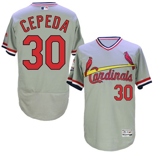 Cardinals #30 Orlando Cepeda Grey Flexbase Authentic Collection Cooperstown Stitched MLB Jersey Cardinals #30 Orlando Cepeda Grey Flexbase Authentic Collection Cooperstown Stitched MLB Jersey