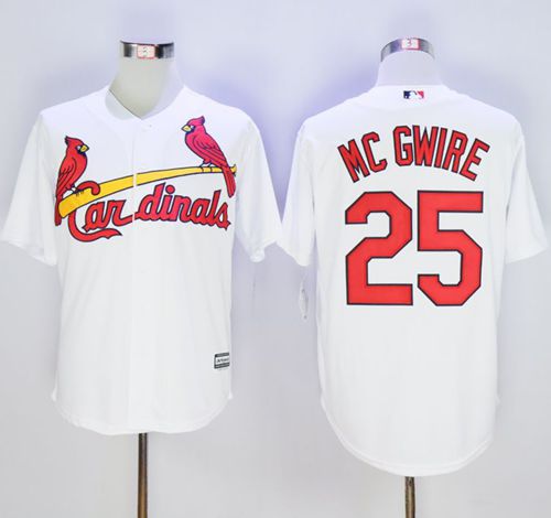 Cardinals #25 Mark McGwire White New Cool Base Stitched MLB Jersey Cardinals #25 Mark McGwire White New Cool Base Stitched MLB Jersey
