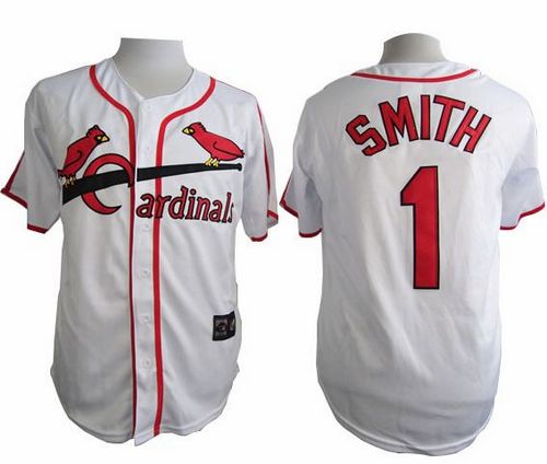 Cardinals #1 Ozzie Smith White Cooperstown Throwback Stitched MLB Jersey Cardinals #1 Ozzie Smith White Cooperstown Throwback Stitched MLB Jersey