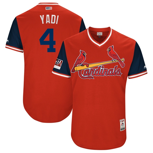 Cardinals #4 Yadier Molina Red "Yadi" Players Weekend Authentic Stitched MLB Jersey Cardinals #4 Yadier Molina Red "Yadi" Players Weekend Authentic Stitched MLB Jersey