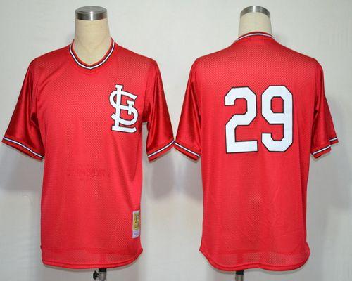 Mitchell And Ness Cardinals #29 Vince Coleman Red Throwback Stitched MLB Jersey Mitchell And Ness Cardinals #29 Vince Coleman Red Throwback Stitched MLB Jersey