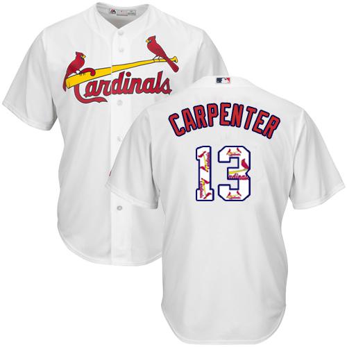 Cardinals #13 Matt Carpenter White Team Logo Fashion Stitched MLB Jersey Cardinals #13 Matt Carpenter White Team Logo Fashion Stitched MLB Jersey