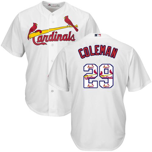 Cardinals #29 Vince Coleman White Team Logo Fashion Stitched MLB Jersey Cardinals #29 Vince Coleman White Team Logo Fashion Stitched MLB Jersey