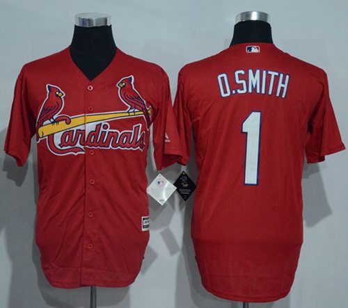 Cardinals #1 Ozzie Smith Red New Cool Base Stitched MLB Jersey Cardinals #1 Ozzie Smith Red New Cool Base Stitched MLB Jersey