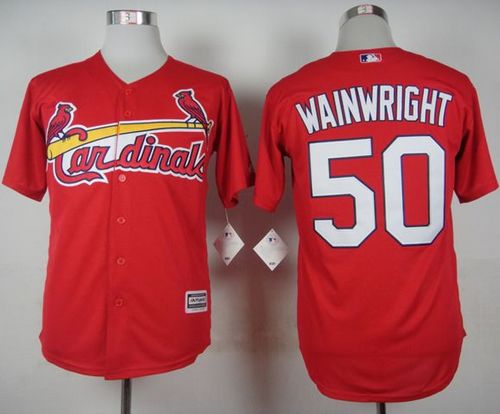 Cardinals #50 Adam Wainwright Red Cool Base Stitched MLB Jersey Cardinals #50 Adam Wainwright Red Cool Base Stitched MLB Jersey