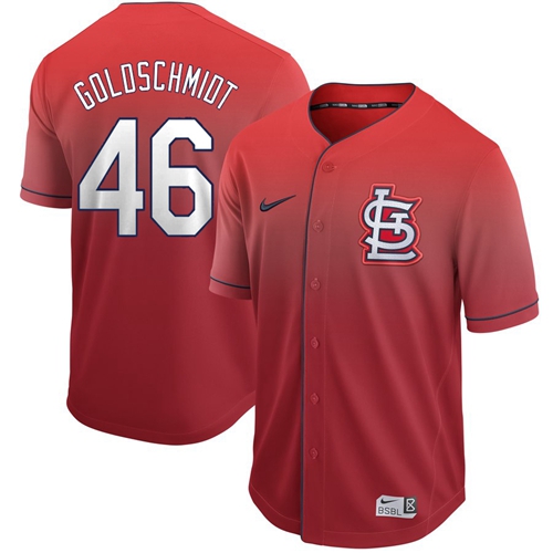 Nike Cardinals #46 Paul Goldschmidt Red Fade Authentic Stitched MLB Jersey Nike Cardinals #46 Paul Goldschmidt Red Fade Authentic Stitched MLB Jersey