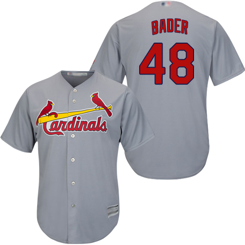 Cardinals #48 Harrison Bader Grey New Cool Base Stitched MLB Jersey Cardinals #48 Harrison Bader Grey New Cool Base Stitched MLB Jersey