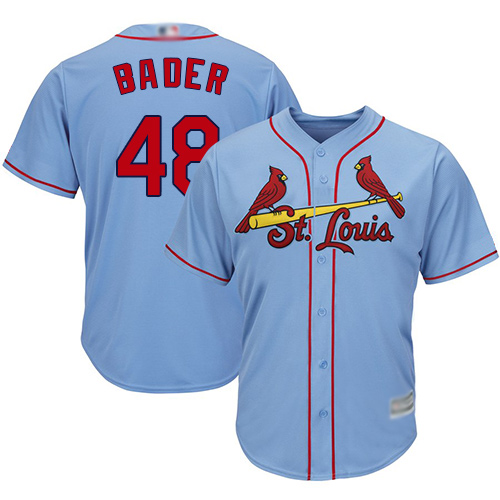 Cardinals #48 Harrison Bader Light Blue New Cool Base Stitched MLB Jersey Cardinals #48 Harrison Bader Light Blue New Cool Base Stitched MLB Jersey