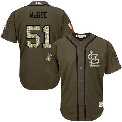 Cardinals #51 Willie McGee Green Salute to Service Stitched MLB Jersey Cardinals #51 Willie McGee Green Salute to Service Stitched MLB Jersey
