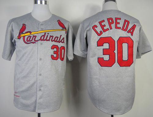 Mitchell And Ness 1967 Cardinals #30 Orlando Cepeda Grey Throwback Stitched MLB Jersey Mitchell And Ness 1967 Cardinals #30 Orlando Cepeda Grey Throwback Stitched MLB Jersey