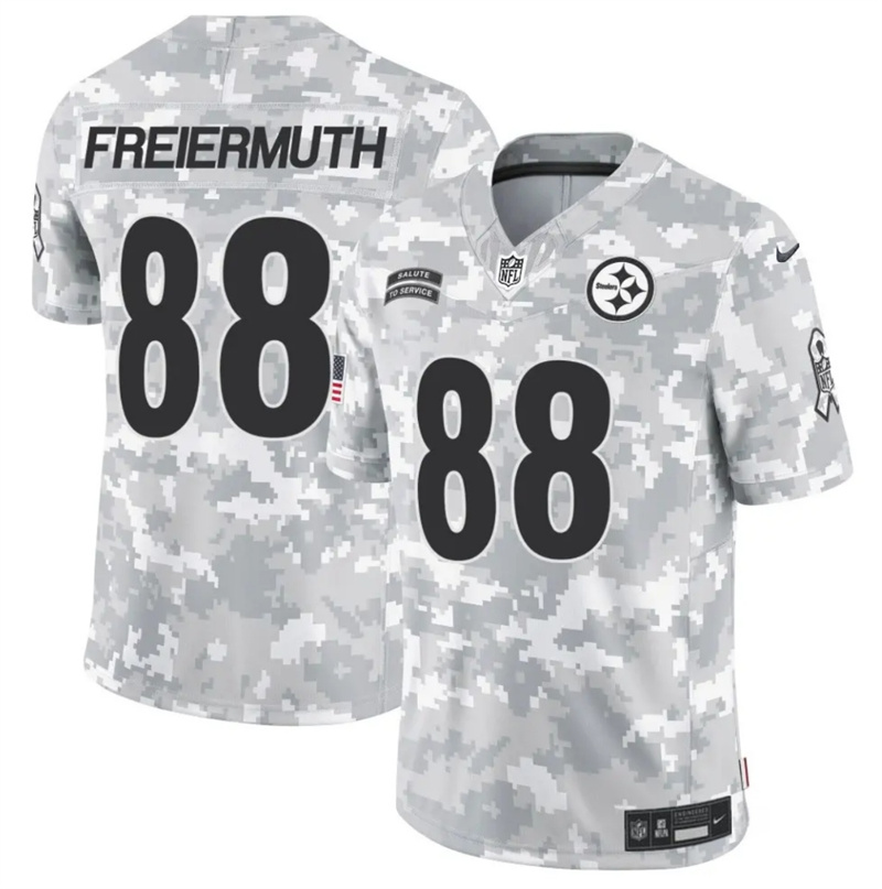 Men's Pittsburgh Steelers #88 Pat Freiermuth 2024 F.U.S.E Arctic Camo Salute to Service Limited Stitched Football Jersey Men's Pittsburgh Steelers #88 Pat Freiermuth 2024 F.U.S.E Arctic Camo Salute to Service Limited Stitched Football Jersey