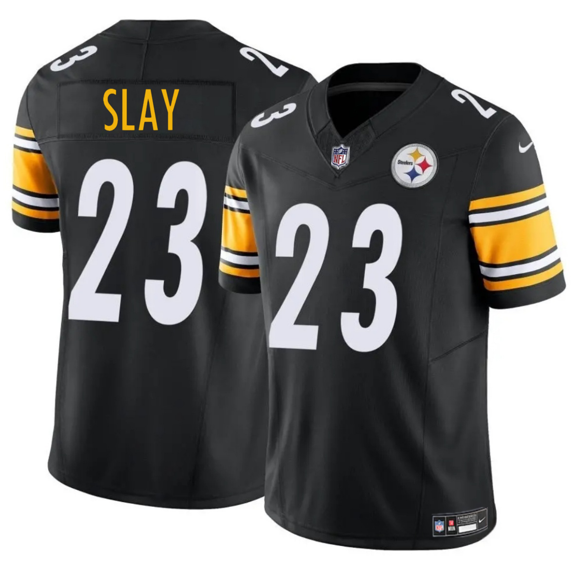 Men's Pittsburgh Steelers #23 Darius Slay Jr. Black 2025 F.U.S.E. Vapor Untouchable Limited Stitched Jersey Men's Pittsburgh Steelers #23 Darius Slay Jr. Black 2025 F.U.S.E. Vapor Untouchable Limited Stitched Jersey