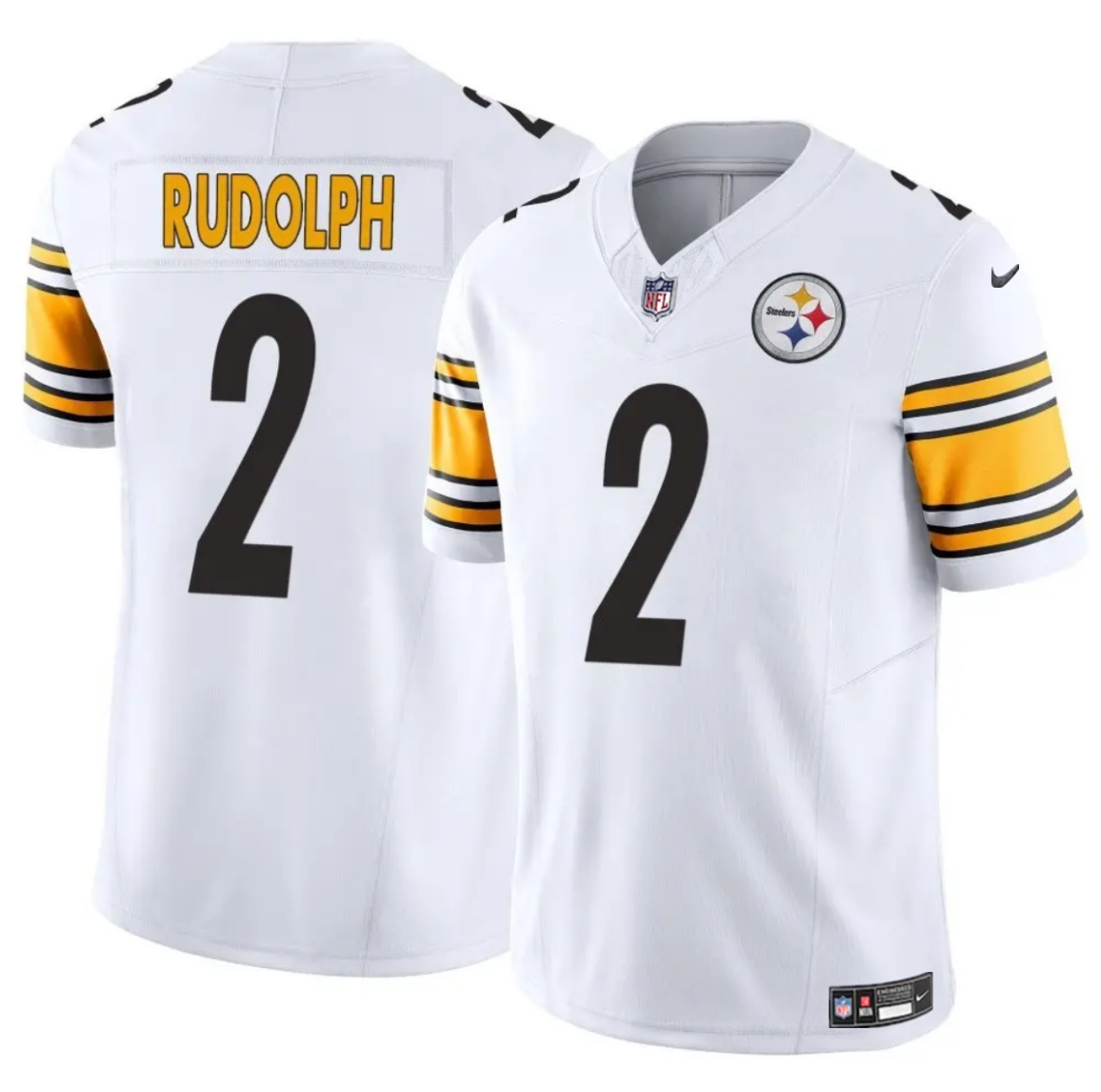 Men's Pittsburgh Steelers #2 Mason Rudolph White 2025 F.U.S.E. Vapor Untouchable Limited Stitched Jersey Men's Pittsburgh Steelers #2 Mason Rudolph White 2025 F.U.S.E. Vapor Untouchable Limited Stitched Jersey