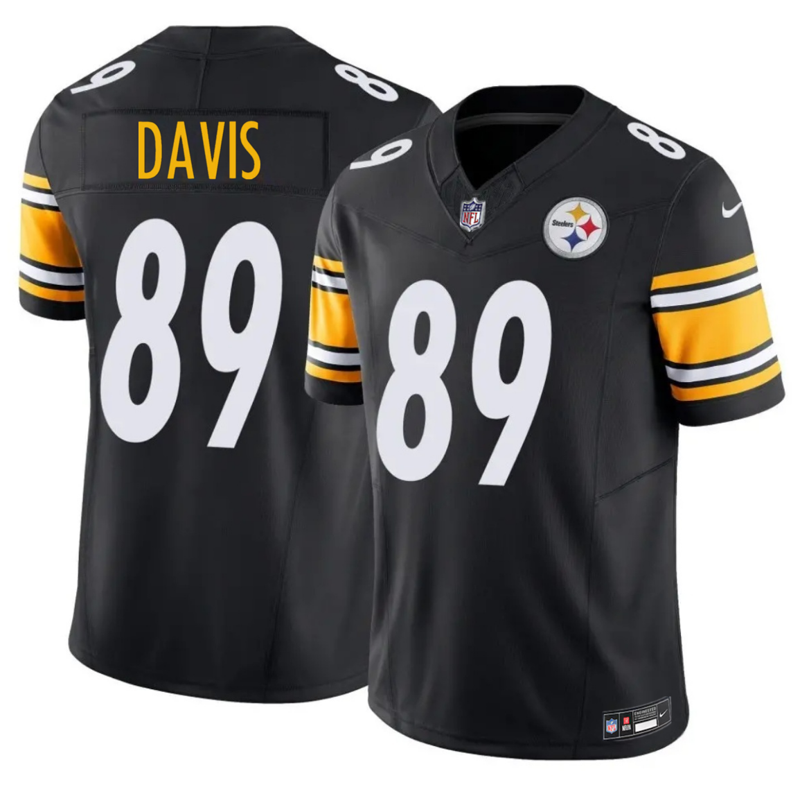 Men's Pittsburgh Steelers #89 Joaquin Davis Black 2026 F.U.S.E. Vapor Limited Stitched Football Jersey