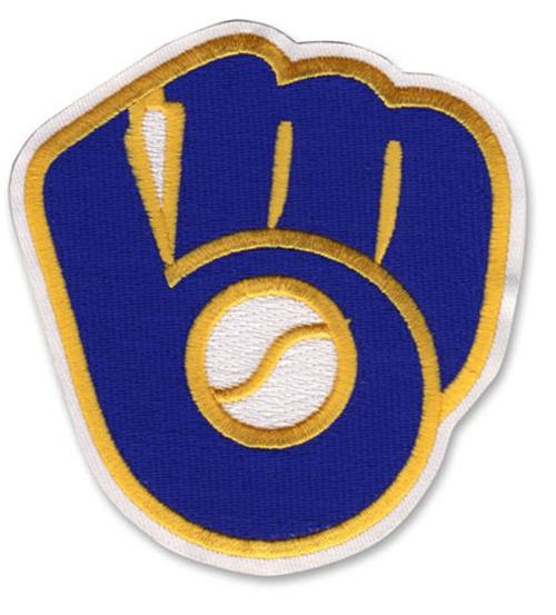 Stitched MLB Milwaukee Brewers Glove & Ball Retro Logo Patch (White Border) Stitched MLB Milwaukee Brewers Glove & Ball Retro Logo Patch (White Border)
