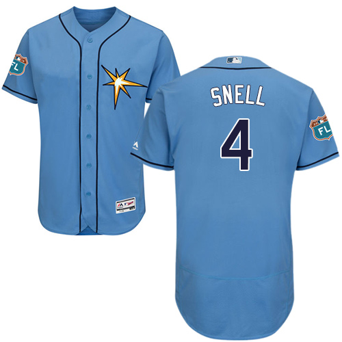 Rays #4 Blake Snell Light Blue Flexbase Authentic Collection Stitched MLB Jersey Rays #4 Blake Snell Light Blue Flexbase Authentic Collection Stitched MLB Jersey
