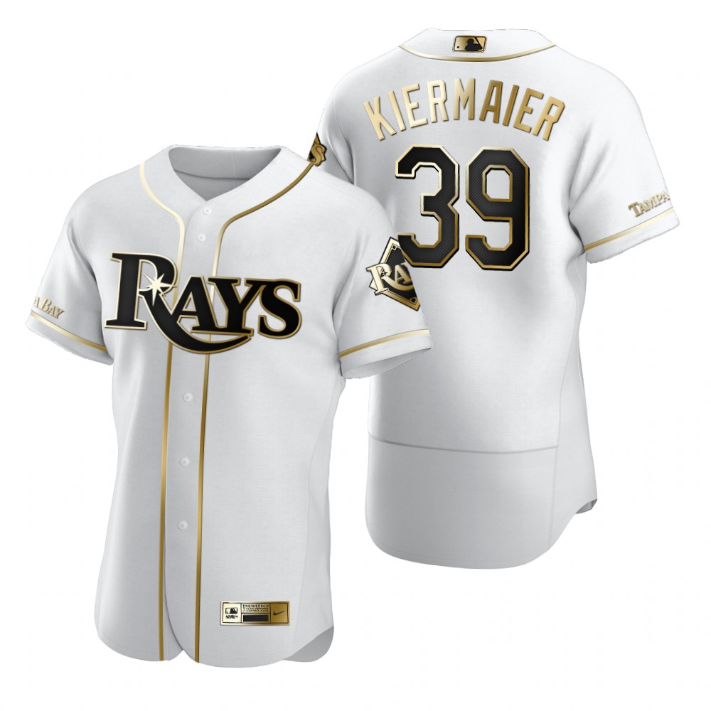 Tampa Bay Rays #39 Kevin Kiermaier White Nike Men's Authentic Golden Edition MLB Jersey Tampa Bay Rays #39 Kevin Kiermaier White Nike Men's Authentic Golden Edition MLB Jersey