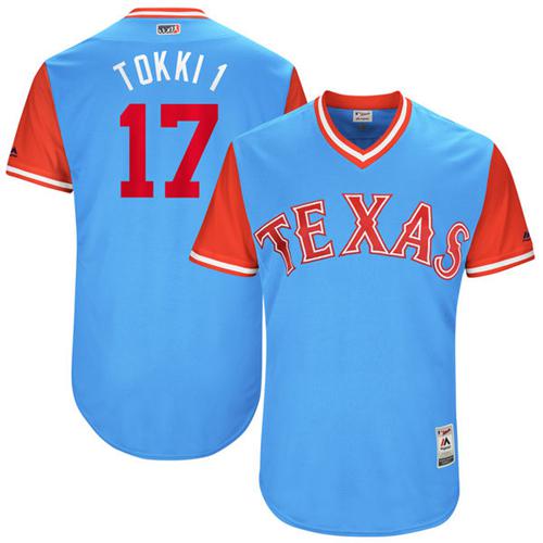 Rangers #17 Shin-Soo Choo Light Blue "Tokki 1" Players Weekend Authentic Stitched MLB Jersey Rangers #17 Shin-Soo Choo Light Blue "Tokki 1" Players Weekend Authentic Stitched MLB Jersey