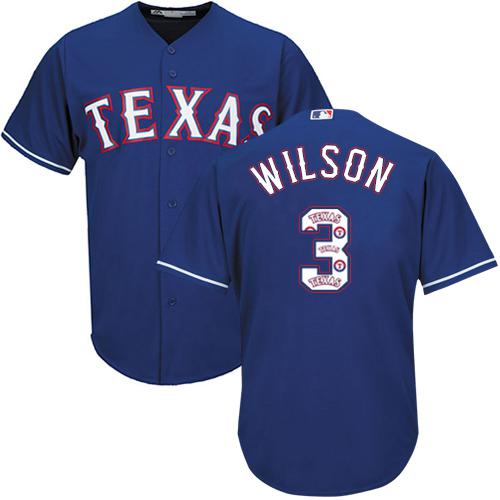 Rangers #3 Russell Wilson Blue Team Logo Fashion Stitched MLB Jersey Rangers #3 Russell Wilson Blue Team Logo Fashion Stitched MLB Jersey