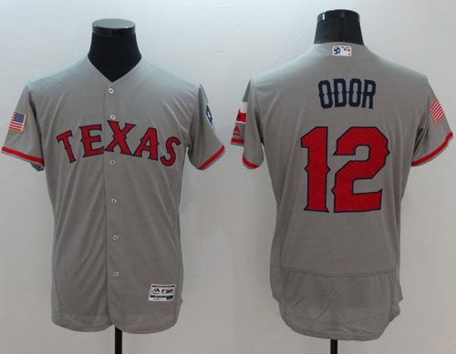 Rangers #12 Rougned Odor Grey Fashion Stars & Stripes Flexbase Authentic Stitched MLB Jersey Rangers #12 Rougned Odor Grey Fashion Stars & Stripes Flexbase Authentic Stitched MLB Jersey