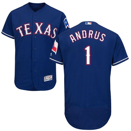Rangers #1 Elvis Andrus Blue Flexbase Authentic Collection Stitched MLB Jersey Rangers #1 Elvis Andrus Blue Flexbase Authentic Collection Stitched MLB Jersey