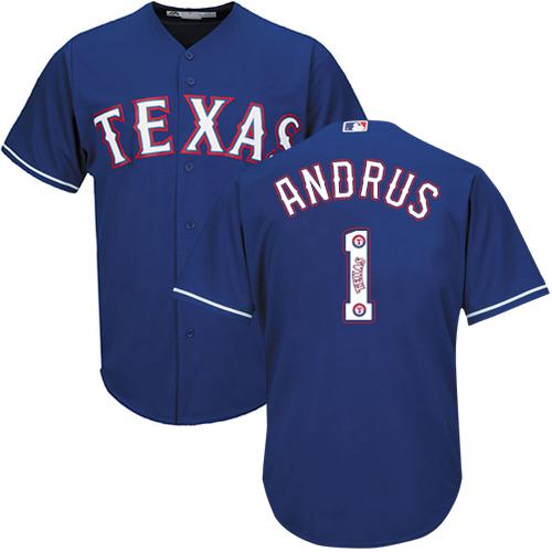 Rangers #1 Elvis Andrus Blue Team Logo Fashion Stitched MLB Jersey Rangers #1 Elvis Andrus Blue Team Logo Fashion Stitched MLB Jersey