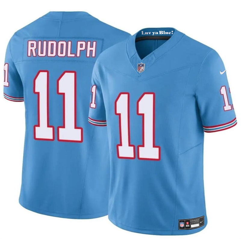 Men's Tennessee Titans #11 Mason Rudolph Blue 2024 F.U.S.E. Throwback Vapor Limited Stitched Football Jersey Men's Tennessee Titans #11 Mason Rudolph Blue 2024 F.U.S.E. Throwback Vapor Limited Stitched Football Jersey