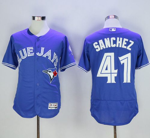 Blue Jays #41 Aaron Sanchez Blue Flexbase Authentic Collection Stitched MLB Jersey Blue Jays #41 Aaron Sanchez Blue Flexbase Authentic Collection Stitched MLB Jersey