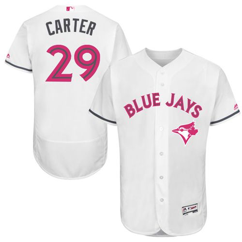 Blue Jays #29 Joe Carter White Flexbase Authentic Collection Mother's Day Stitched MLB Jersey Blue Jays #29 Joe Carter White Flexbase Authentic Collection Mother's Day Stitched MLB Jersey