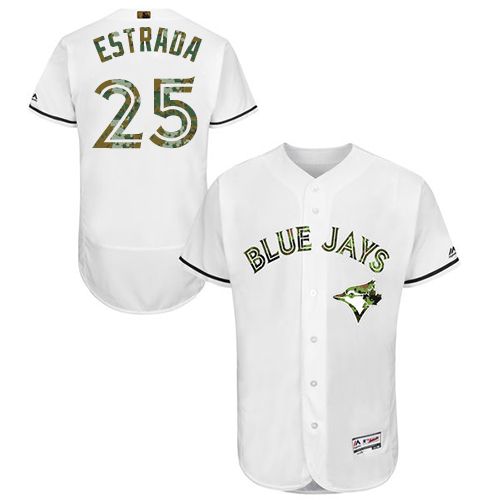 Blue Jays #25 Marco Estrada White Flexbase Authentic Collection Memorial Day Stitched MLB Jersey Blue Jays #25 Marco Estrada White Flexbase Authentic Collection Memorial Day Stitched MLB Jersey