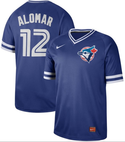 Nike Blue Jays #12 Roberto Alomar Royal Authentic Cooperstown Collection Stitched MLB Jersey