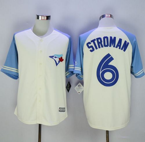 Blue Jays #6 Marcus Stroman Cream/Blue Exclusive New Cool Base Stitched MLB Jersey Blue Jays #6 Marcus Stroman Cream/Blue Exclusive New Cool Base Stitched MLB Jersey