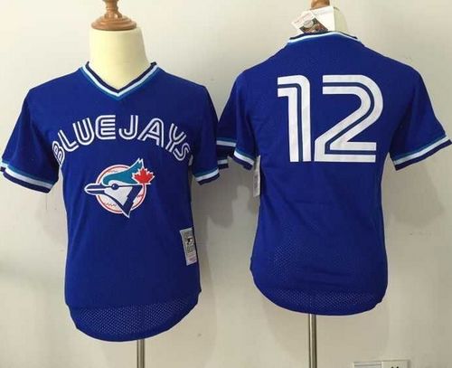Mitchell And Ness Blue Jays #12 Roberto Alomar Blue Throwback Stitched MLB Jersey Mitchell And Ness Blue Jays #12 Roberto Alomar Blue Throwback Stitched MLB Jersey